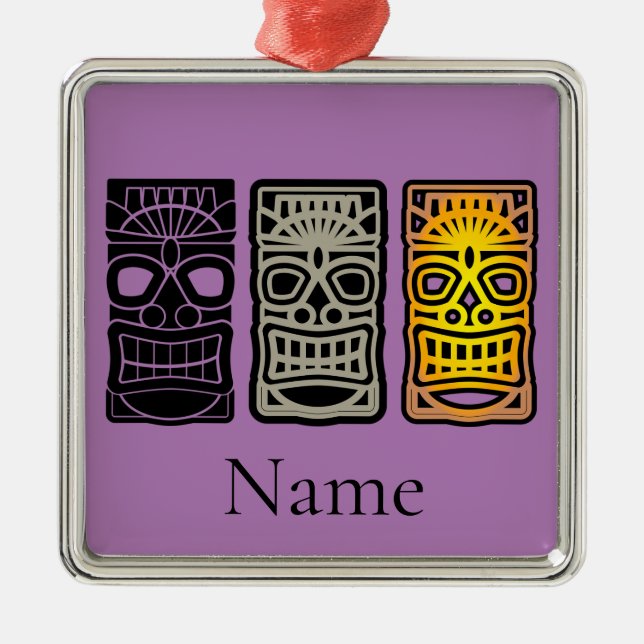 Triple Tiki Sculptures Thunder_Cove Metal Tree Decoration (Front)