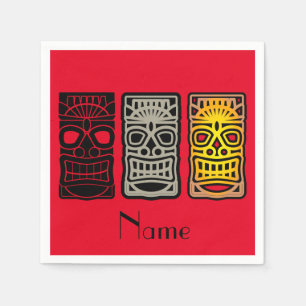 Triple Tiki Sculptures Thunder_Cove Napkin