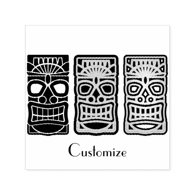 Triple Tiki Sculptures Thunder_Cove Self-inking Stamp (Design)