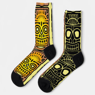 Triple Tiki Sculptures Thunder_Cove Socks