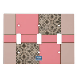 Triple Toggle(Peach LED S.C.C.)RFPMDesigns©️2023/4 Light Switch Cover