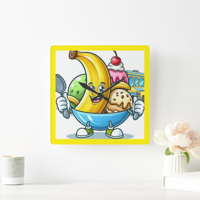 Triple Treat Tango  Square Wall Clock (Home)