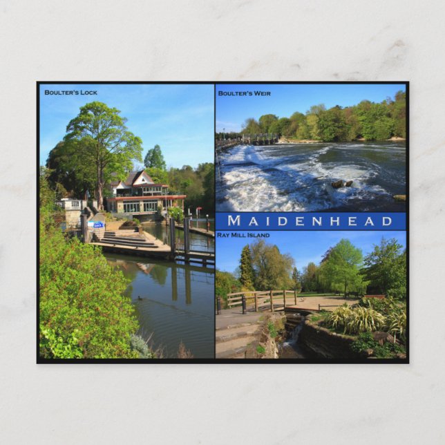 Triple view postcard of Maidenhead (Front)