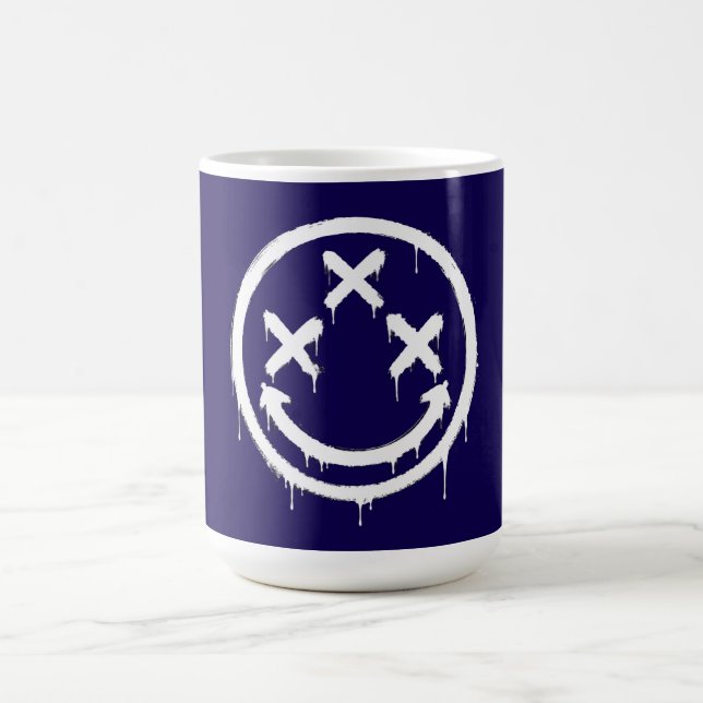 Triple X-Eyed Graffiti Smile Coffee Mug (Center)