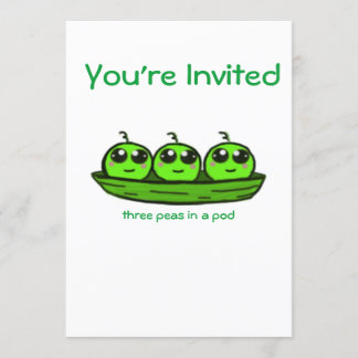 Triplet Baby Shower Invitation