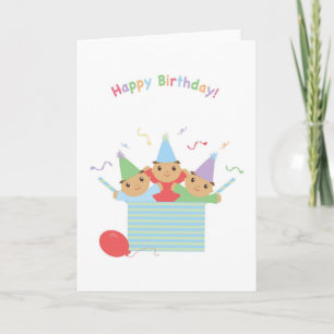 Triplet Birthday Card