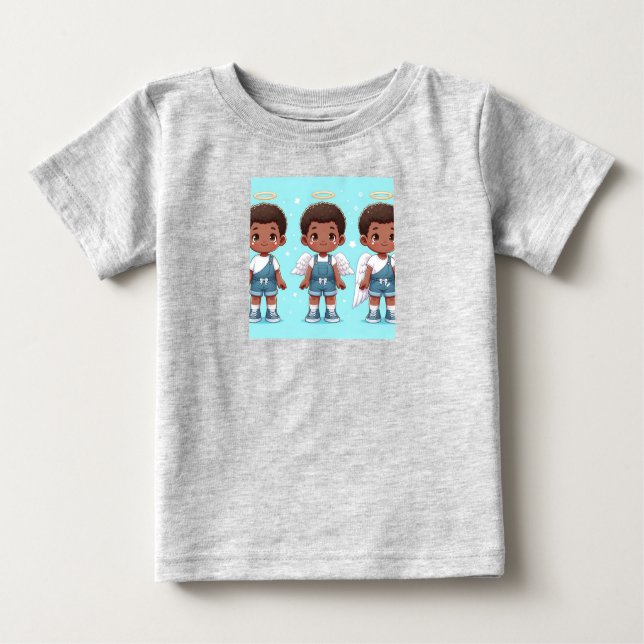 Triplet Boys Baby T-Shirt (Front)