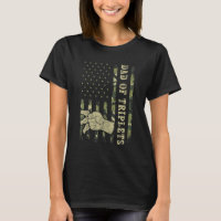 Triplet Dad  Men Dad Of Triplets Camo American Fla