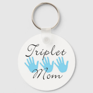 triplet mum keychain