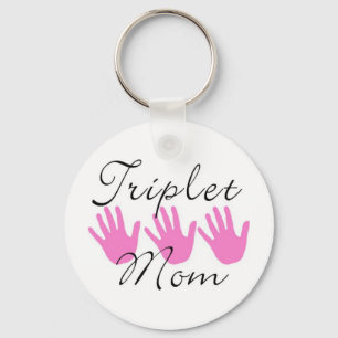 triplet mum keychain