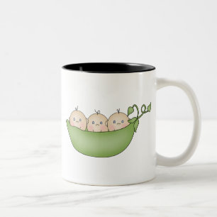 Triplet Peas in a Pod Two-Tone Coffee Mug
