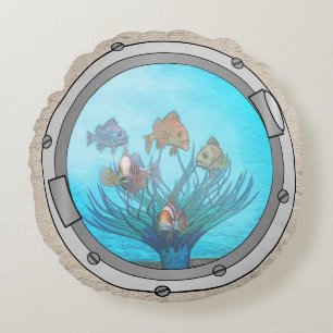 Triplet Portholes Round Cushion