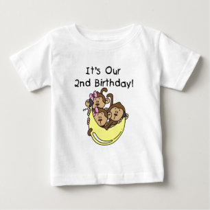 Triplets 2nd - Two Girls and a Boy Baby T-Shirt