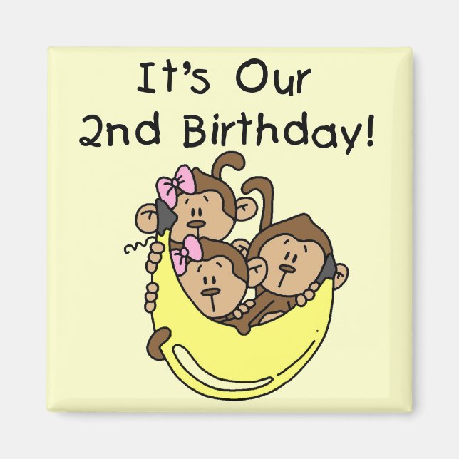 Triplets 2nd - Two Girls and a Boy Magnet (Front)