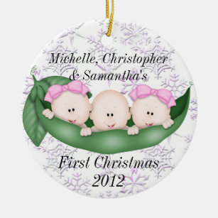 Triplets First Christmas Ornament