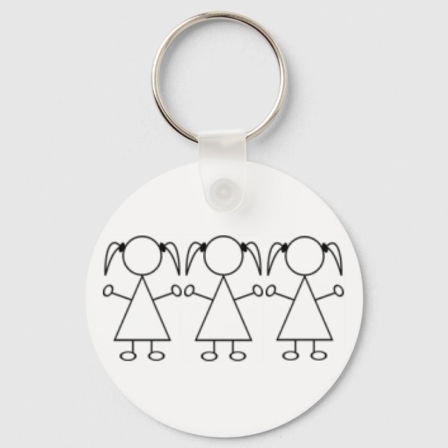 Triplets Keychain - Girls (Front)