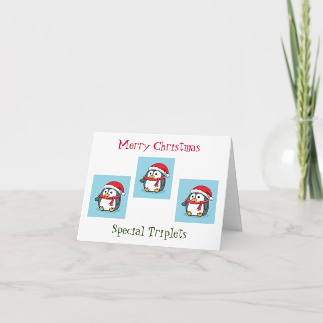 **TRIPLET'S MERRY CHRISTMAS CARD** CARD (Front)