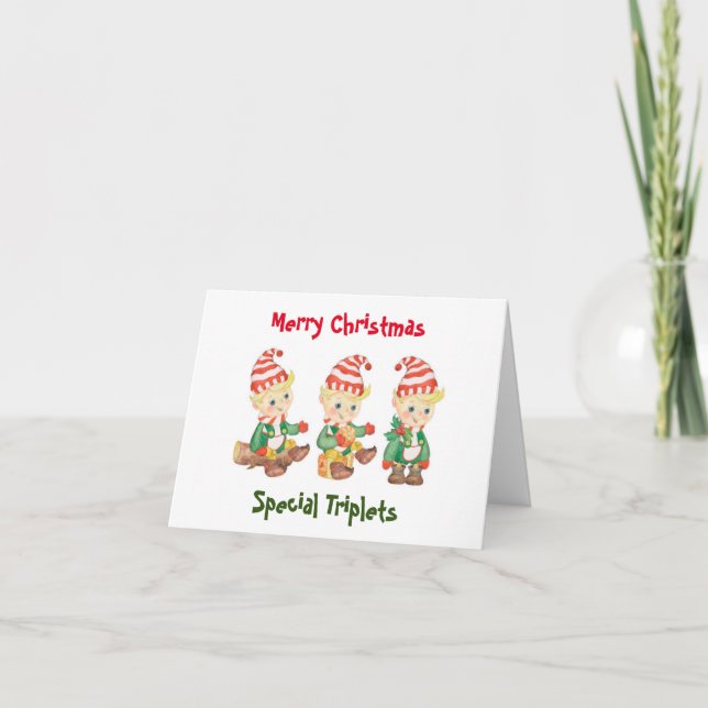 **TRIPLET'S MERRY CHRISTMAS CARD** CARD (Front)