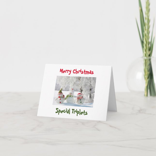 **TRIPLET'S MERRY CHRISTMAS CARD** CARD (Front)
