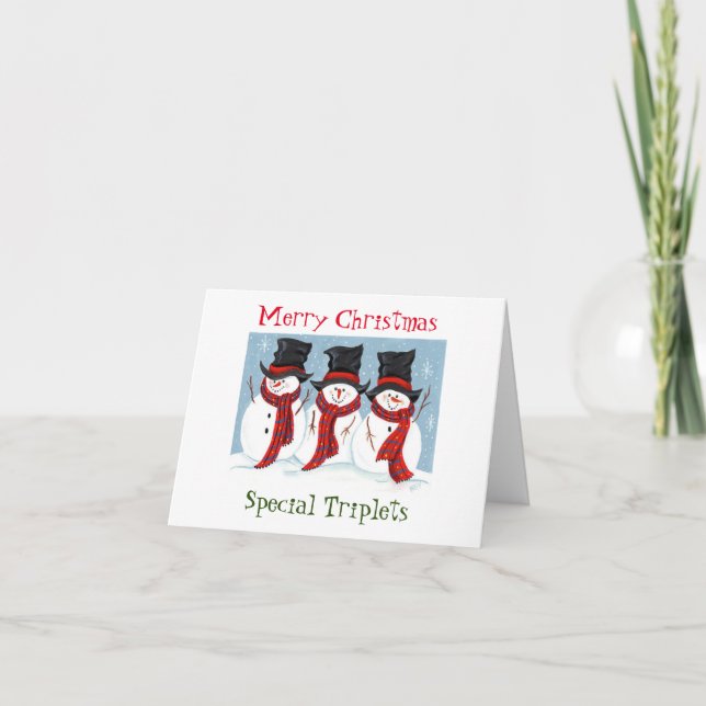 **TRIPLET'S MERRY CHRISTMAS CARD** CARD (Front)
