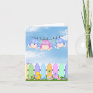 Triplets Thank You Card