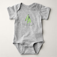 Triplets Three Peas in a Pod Baby Bodysuit