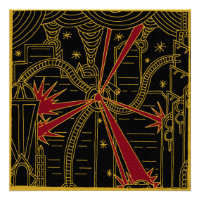 Tripod Attacks Art Deco Poster