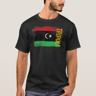 Tripoli Libya Flag For Libyans Men Women Kids T-Shirt
