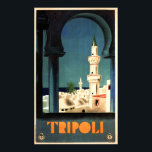 TRIPOLI LIBYA Middle East Art Deco Vintage Travel Poster<br><div class="desc">High resolution reproduction,  super sharp prints,  colour corrected for vibrant and crisp colours,  and digitally repaired for tears,  blemishes,  missing elements. Tripoli Capital City of Libya Middle Vintage Travel Poster.</div>