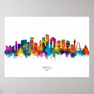 Tripoli Libya Skyline Poster
