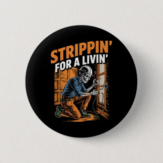 Trippin For A Livin Funny Skeleton Electrician Lov 6 Cm Round Badge