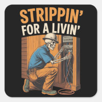 Trippin' for A Livin' Funny Skeleton Electrician
