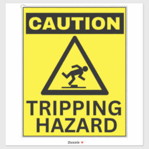 tripping hazard sign