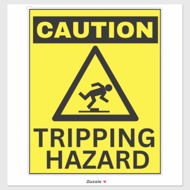 tripping hazard sign (Sheet)