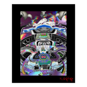 Trippy Abstract photo collage Poster