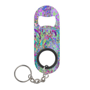 Trippy Abstract Pink and Purple Flowers