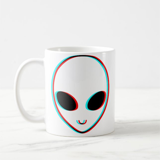 Trippy Alien Coffee Mug (Left)