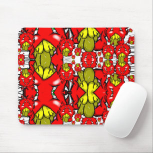 Trippy Alien Dazs yellow tooth Mouse Mat