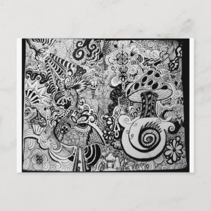 Trippy Art Design Postcard