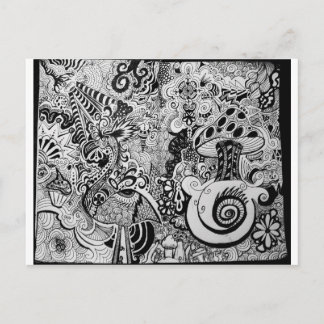 Trippy Art Design Postcard