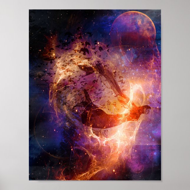 Trippy Birds Print (Front)