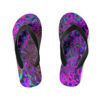 Trippy Black and Magenta Retro Liquid Swirl