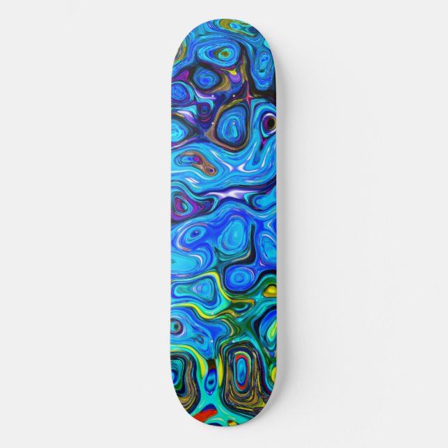 Trippy Blue Skateboard (Front)