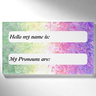 Trippy Boho Customisable Genderdoe Pride Flag Name Tag