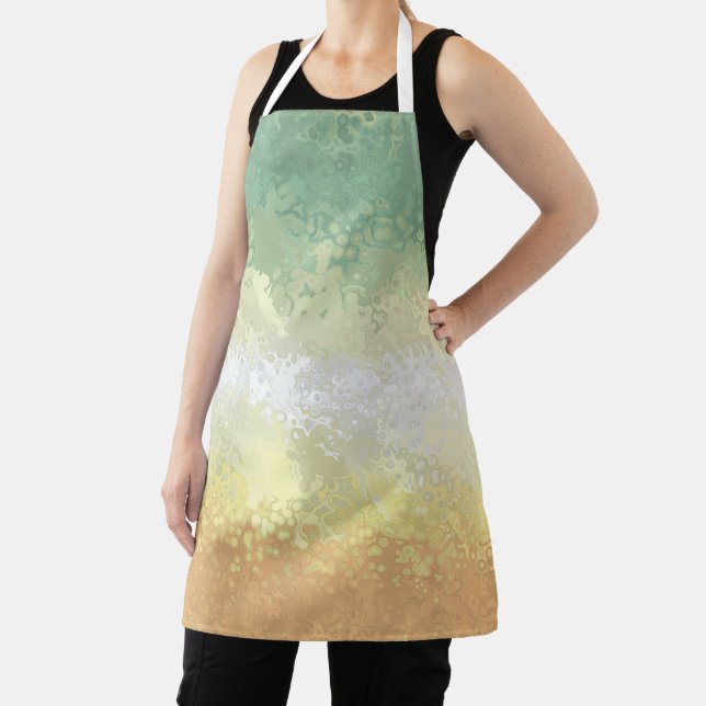 Trippy Boho Groovy Abstract Genderflor Pride Flag Apron (Insitu)