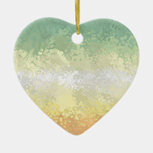 Trippy Boho Groovy Abstract Genderflor Pride Flag Ceramic Tree Decoration