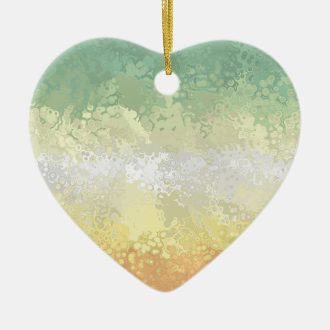 Trippy Boho Groovy Abstract Genderflor Pride Flag Ceramic Tree Decoration (Front)