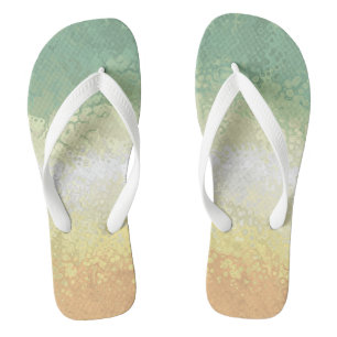 Trippy Boho Groovy Abstract Genderflor Pride Flag Flip Flops