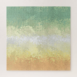 Trippy Boho Groovy Abstract Genderflor Pride Flag Jigsaw Puzzle