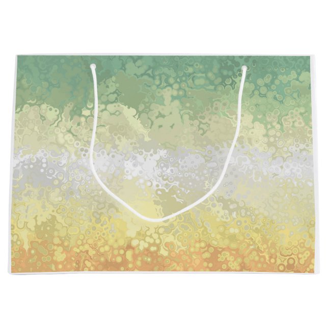 Trippy Boho Groovy Abstract Genderflor Pride Flag Large Gift Bag (Front)